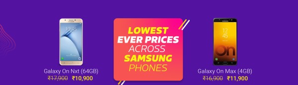 Samsung Galaxy On Max and Samsung Galaxy On Nxt Offers