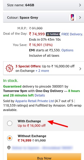 Exchange Offer On Mobiles Amazon