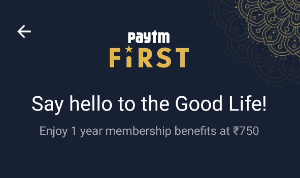 PayTM First Membership Guide