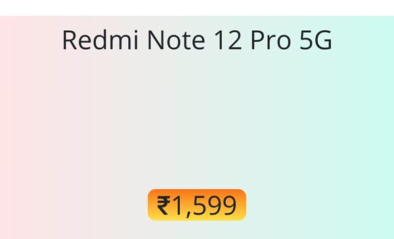 Redmi Note 12 Pro 5G battery replacement cost in service center [₹1,599]