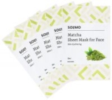 77% OFF: Amazon Brand – Solimo Face Sheet Mask, Matcha, Pack of 5