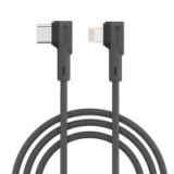 64% OFF: Portronics Konnect L 20W PD Quick Charge Type-C to 8-Pin USB Mobile Charging Cable, 1.2M, Tangle Resistant, Fast Data Sync(Grey)