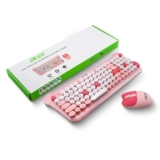 Acer CUTEO 2.4GHz Wireless Keyboard  Mouse Combo I Retro Style Round Keys I 98 Keys Integrated Multimedia Keys I 1200 DPI High Precision