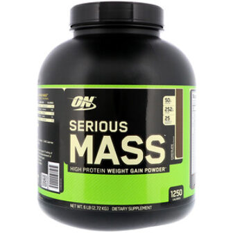 Optimum Nutrition, Serious Mass, High Protein Weight Gain Powder, Chocolate, 6 lbs...